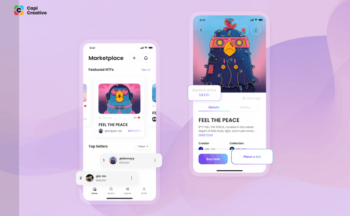 NFTs 概念APP UI KIT (FIG)免费下载